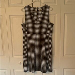 Tyler Boe Black and White Gingham Sleeveless Dress
